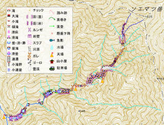 ソエマツ岳南西面直登沢遡行図[image/jpeg:282kB]