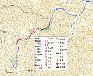 オムシャヌプリ北面直登沢遡行図[image/jpeg:507kB]