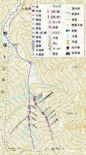 野塚岳北面沢遡行図[image/jpeg:269kB]