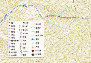 斑計山西面直登沢[image/jpeg:168kB]