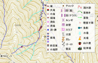 斑計山東面直登沢[image/jpeg:96kB]