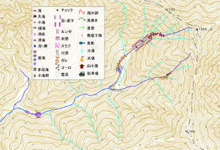 ピロロ岳西面直登沢遡行図[image/jpeg:505kB]