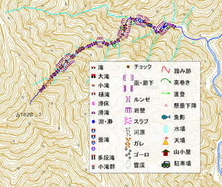 札内中岳北東面直登沢遡行図[image/jpeg:265kB]