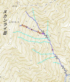 ヌカンライ岳南東面沢遡行図[image/jpeg:179kB]